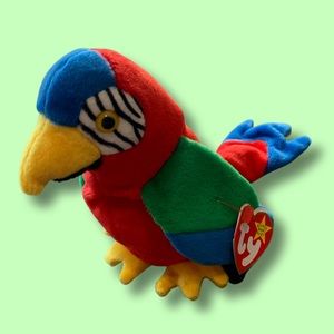 Ty 4197 Beanie Baby Jabber The Parrot Tropical Bird 1998 Rare Collectors Edition